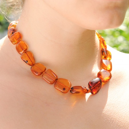 Natur Bernsteinkette Edelsteine Kette
